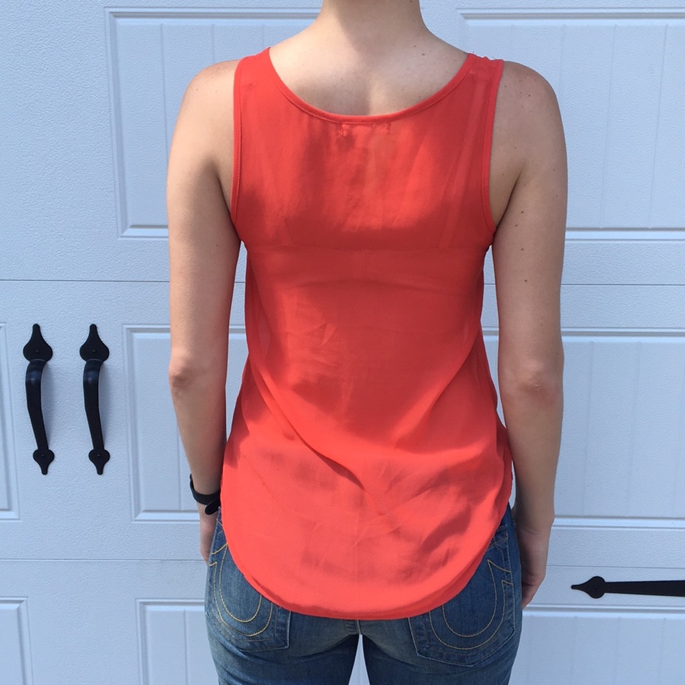 Red Chiffon Tank - Picture 3 of 4